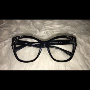 Coach Black Flowered Frame Glasses